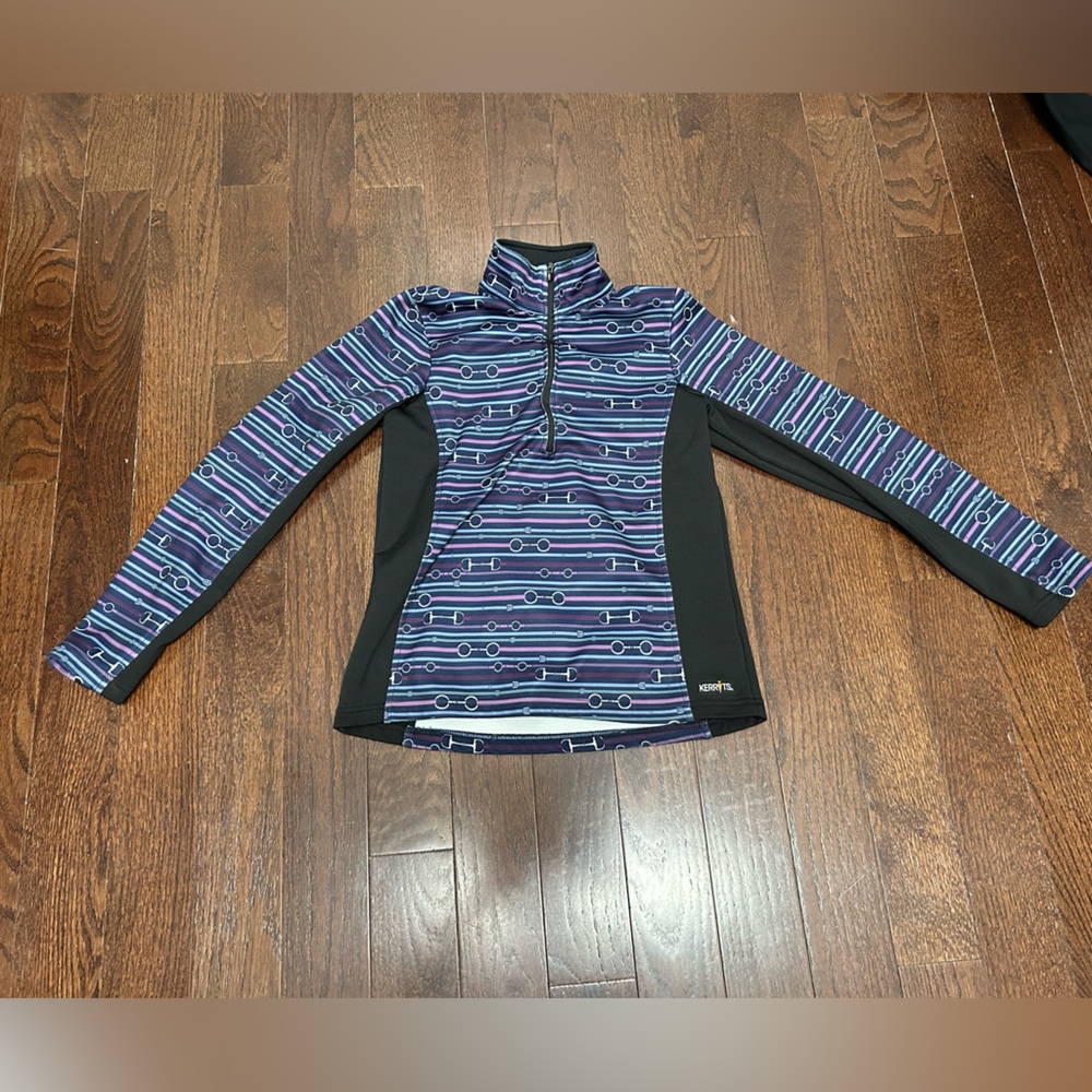Kids large Kerrits 3/4 zip fleece long sleeve pullover